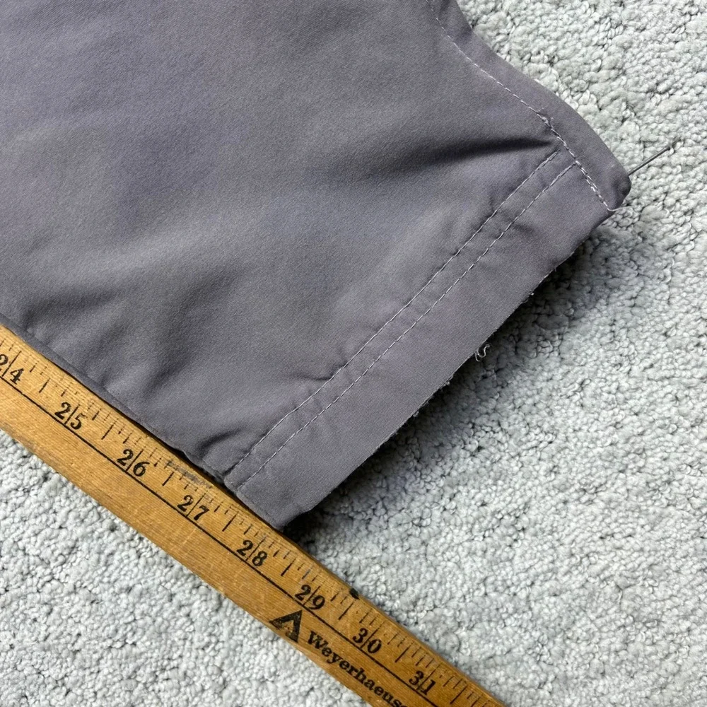 VINTAGE 90s Reebok Track Pants Womens Small Grey Faded Tapered Lined Ankle Zip
